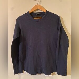 Wings + Horns Dark Blue Knit Top